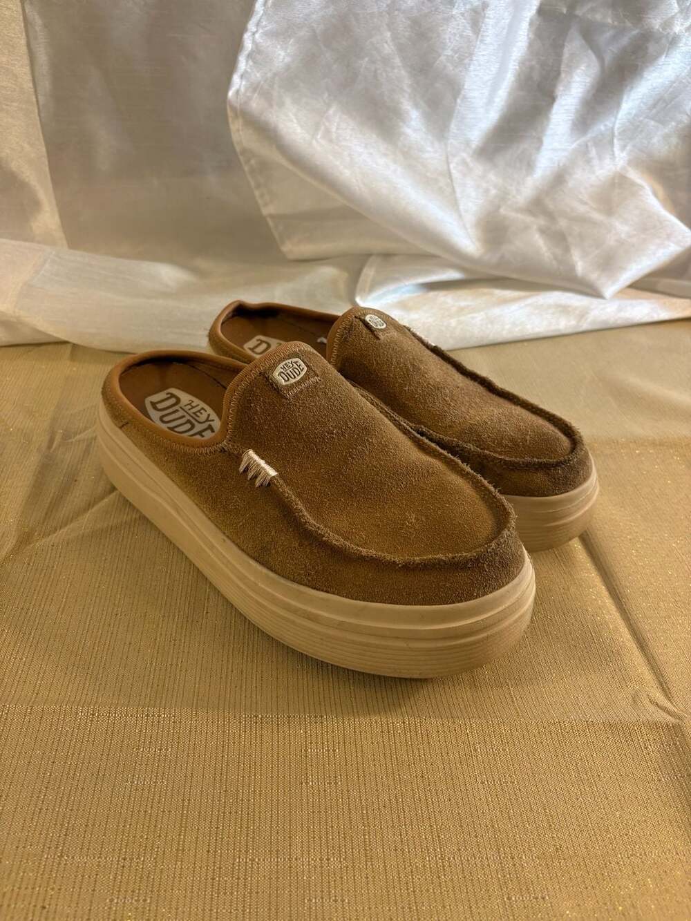 Hey Dude Women's Austin Lift Classic Tan Slip-On Mules Size W8